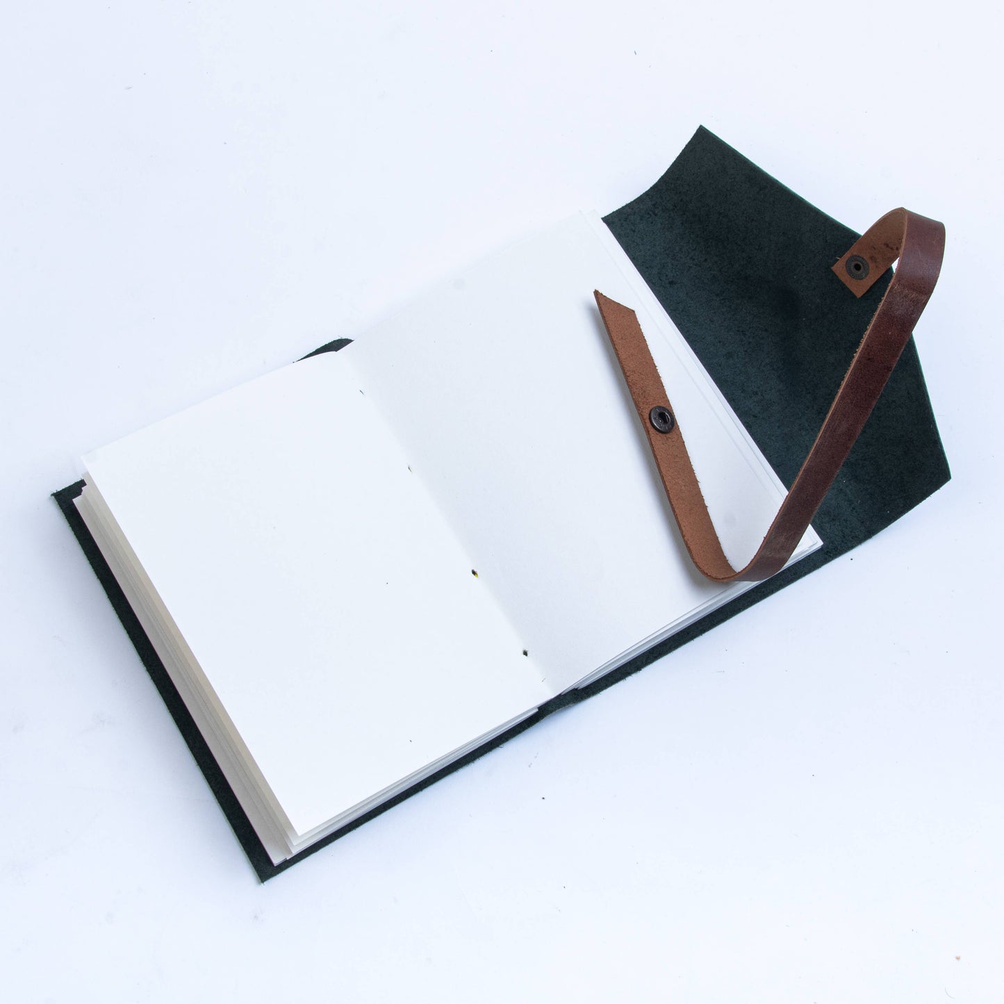 Leather journal diary with ruled craft pages