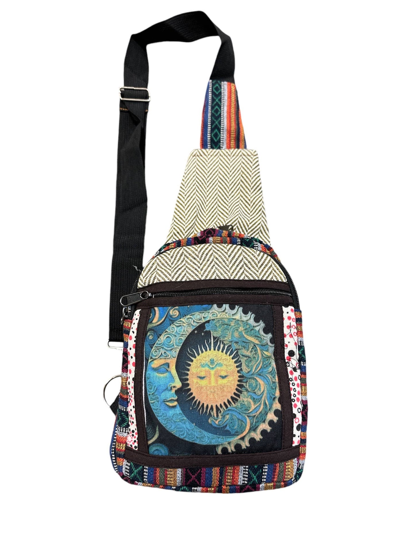 Cotton Sun Moon Crossbody Sling Backpack RIB3124