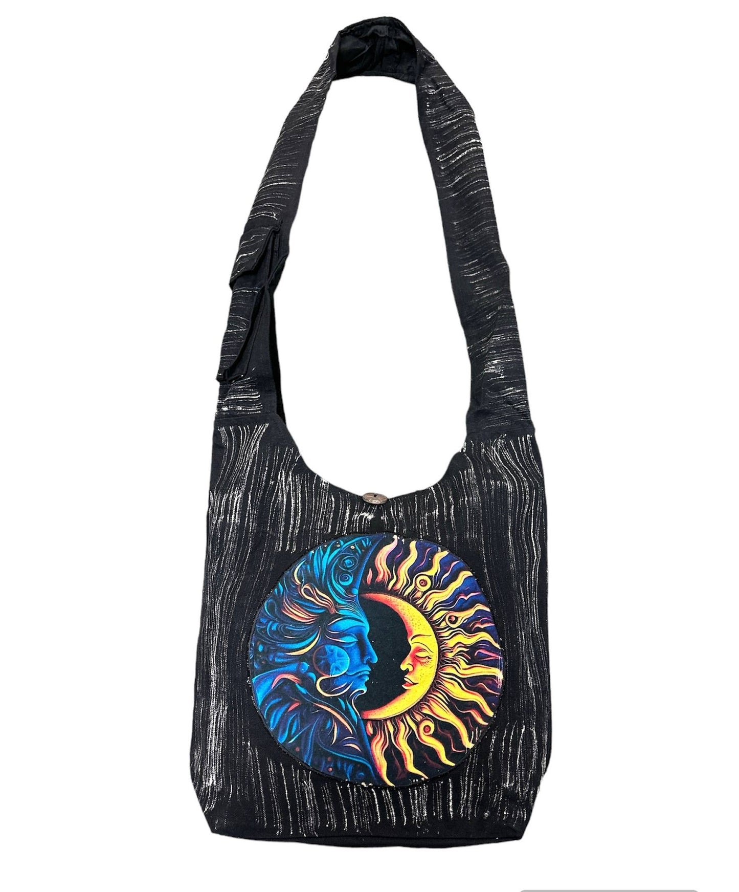 Cotton Brush Multi Sun Moon Sling Bag
