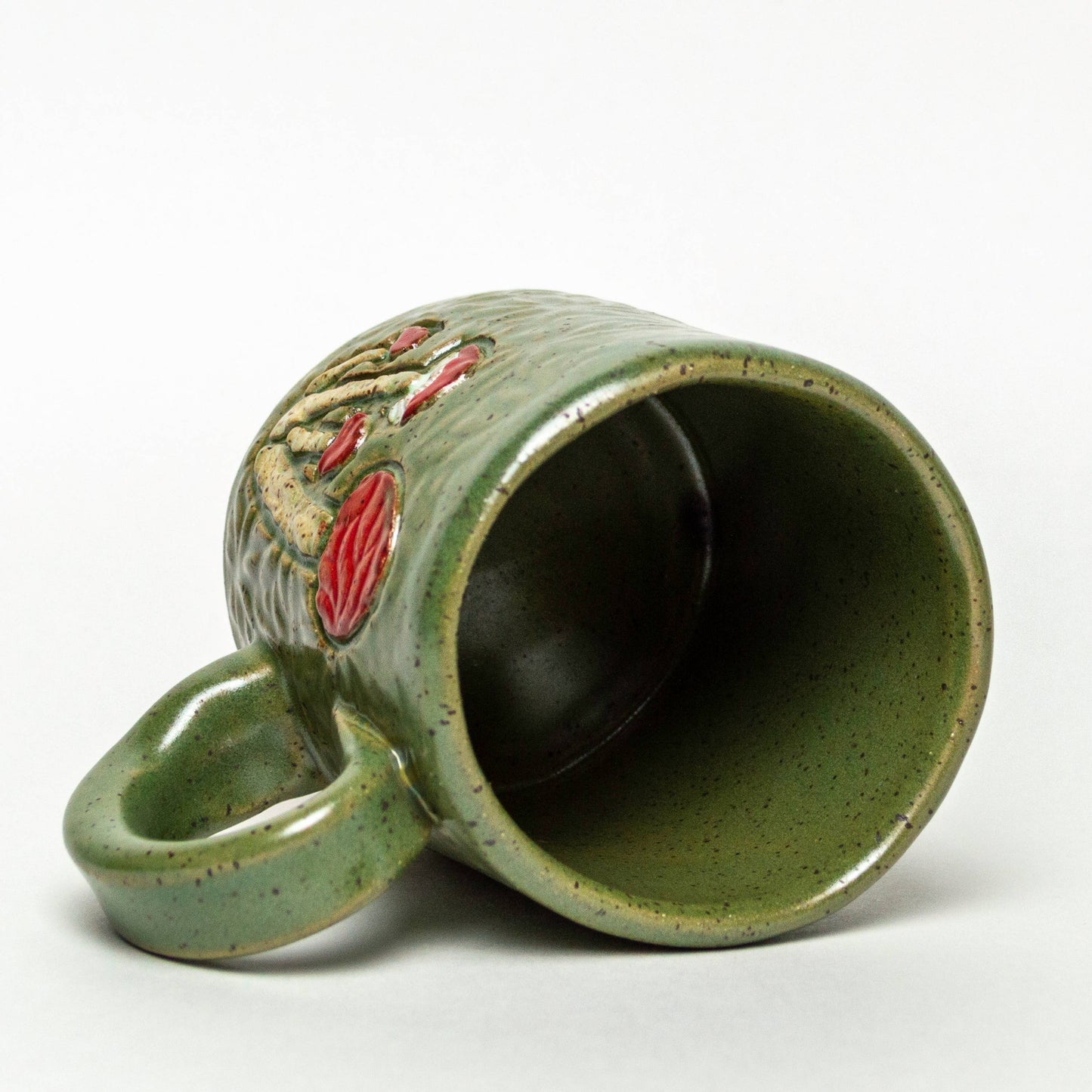 Mushroom Ceramic Green 10oz Mug