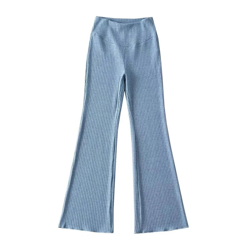 Ribbed flare leggings
