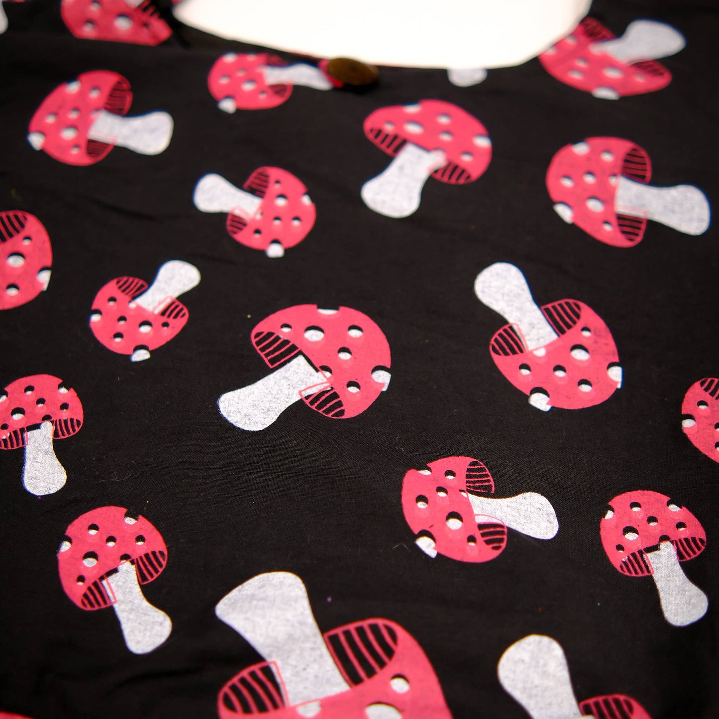Mushroom Print Cotton Hobo Messenger Bag