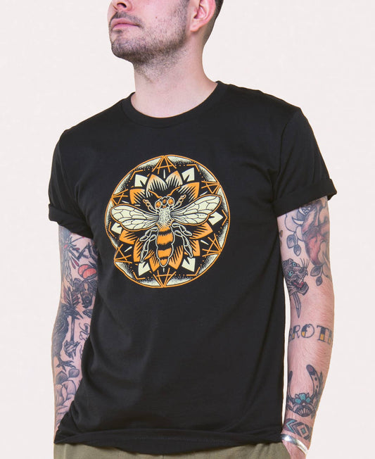 Bee Mandala Organic T-Shirt - Unisex