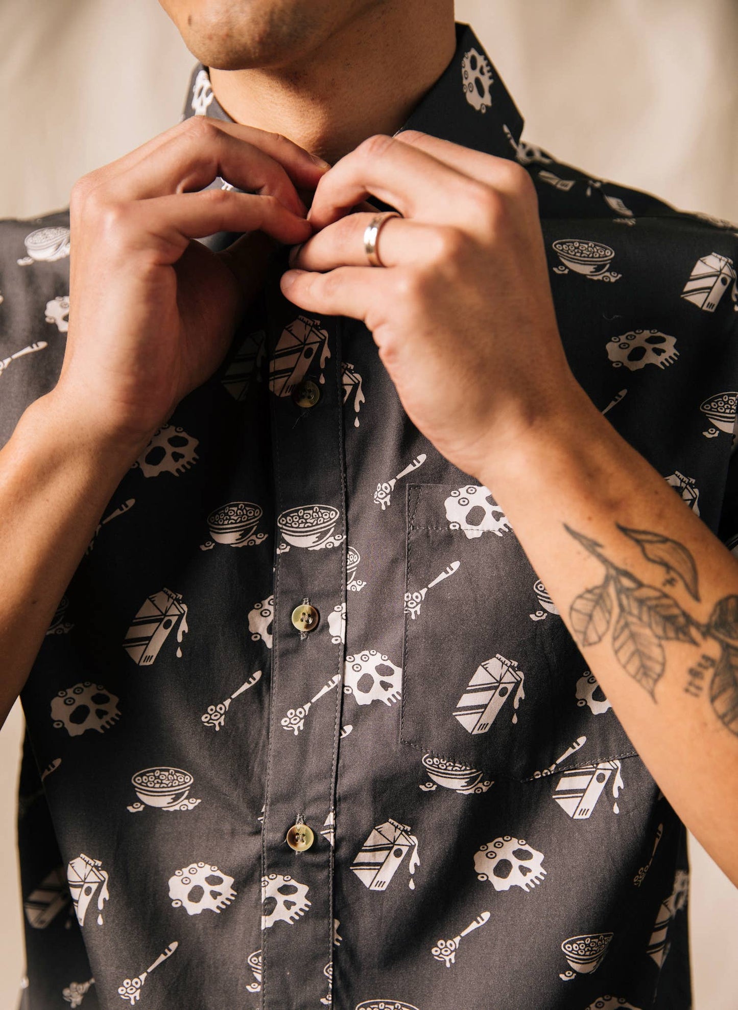 Cereal Killer Casual Button Down Shirt Men & Women
