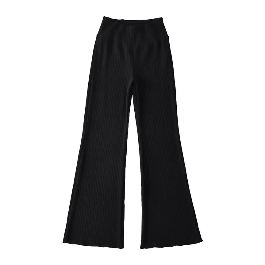 Ribbed flare leggings