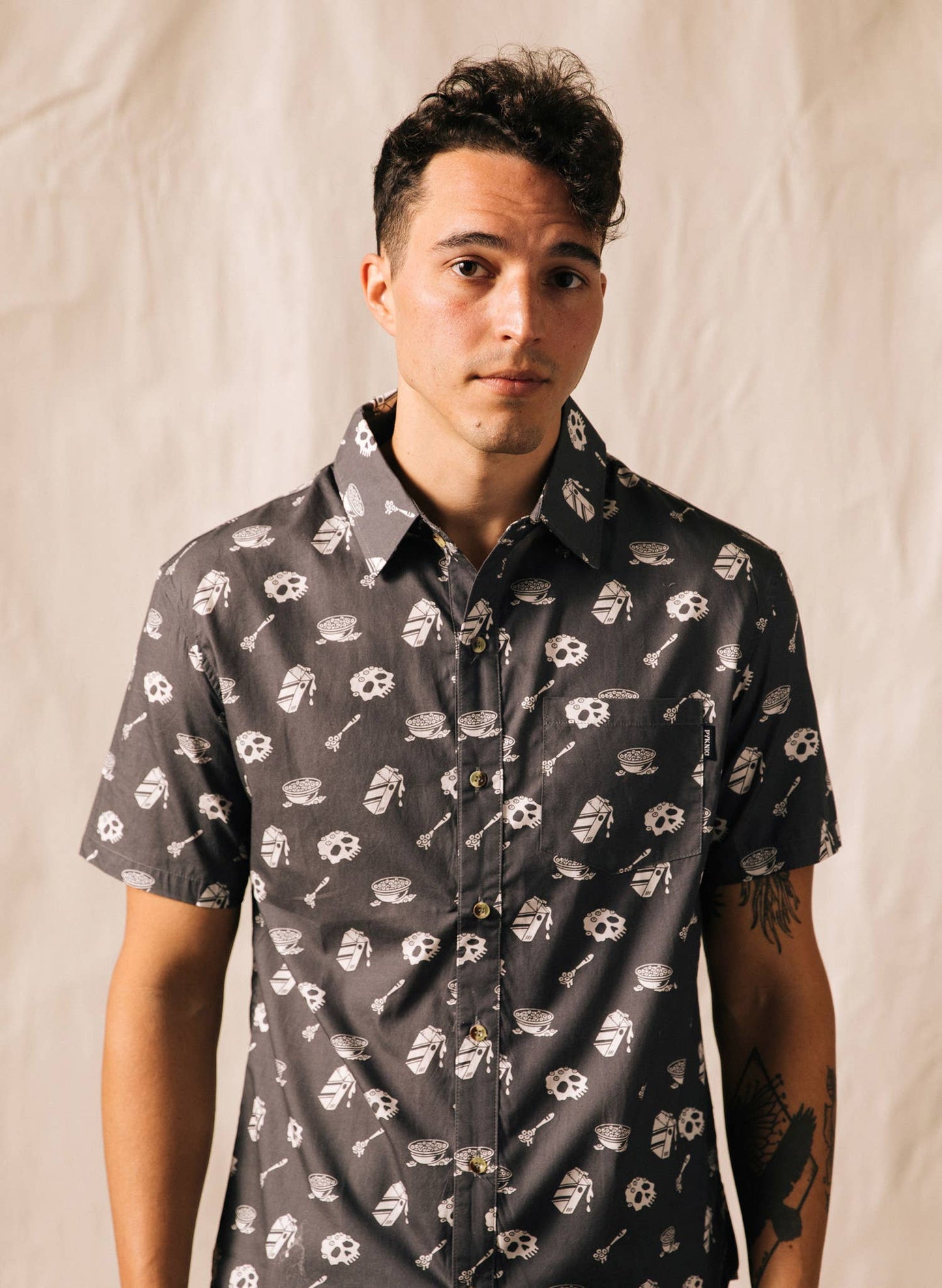 Cereal Killer Casual Button Down Shirt Men & Women