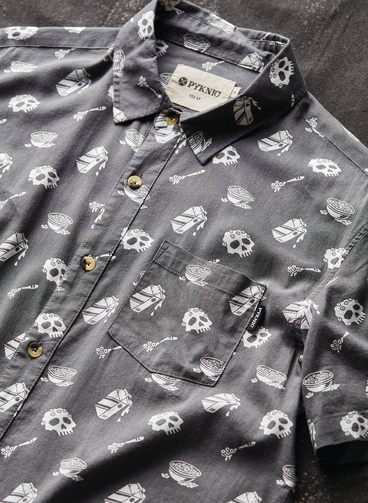 Cereal Killer Casual Button Down Shirt Men & Women