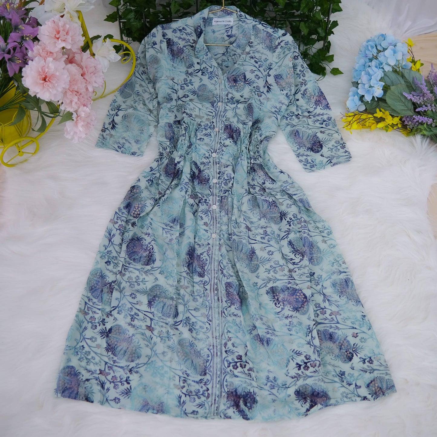 Boho Long Kimono Silk Dress