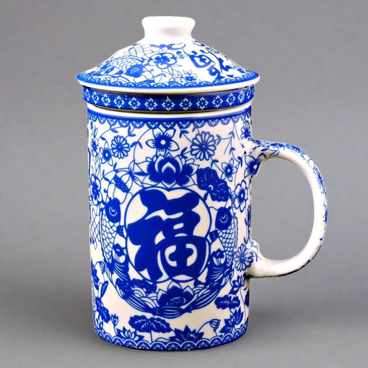 Ceramic Strainer Mug - Good Fortune