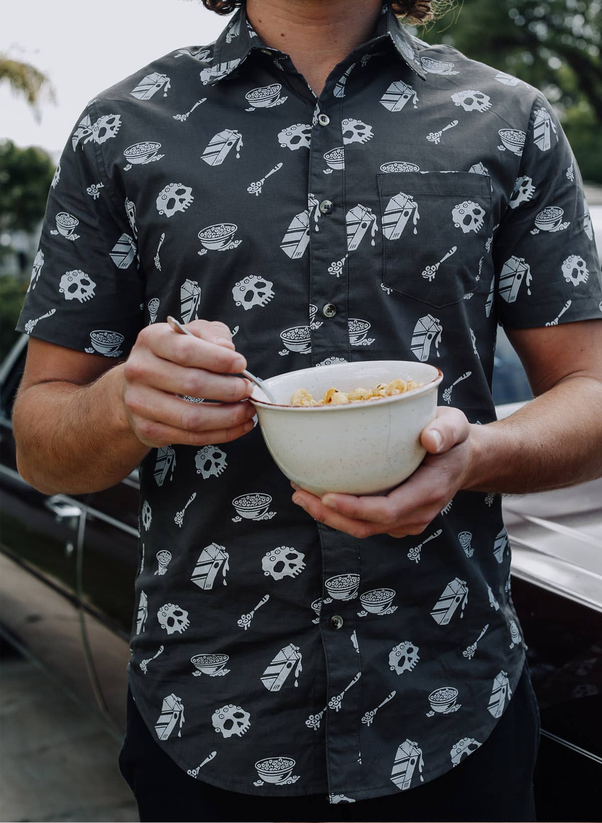 Cereal Killer Casual Button Down Shirt Men & Women