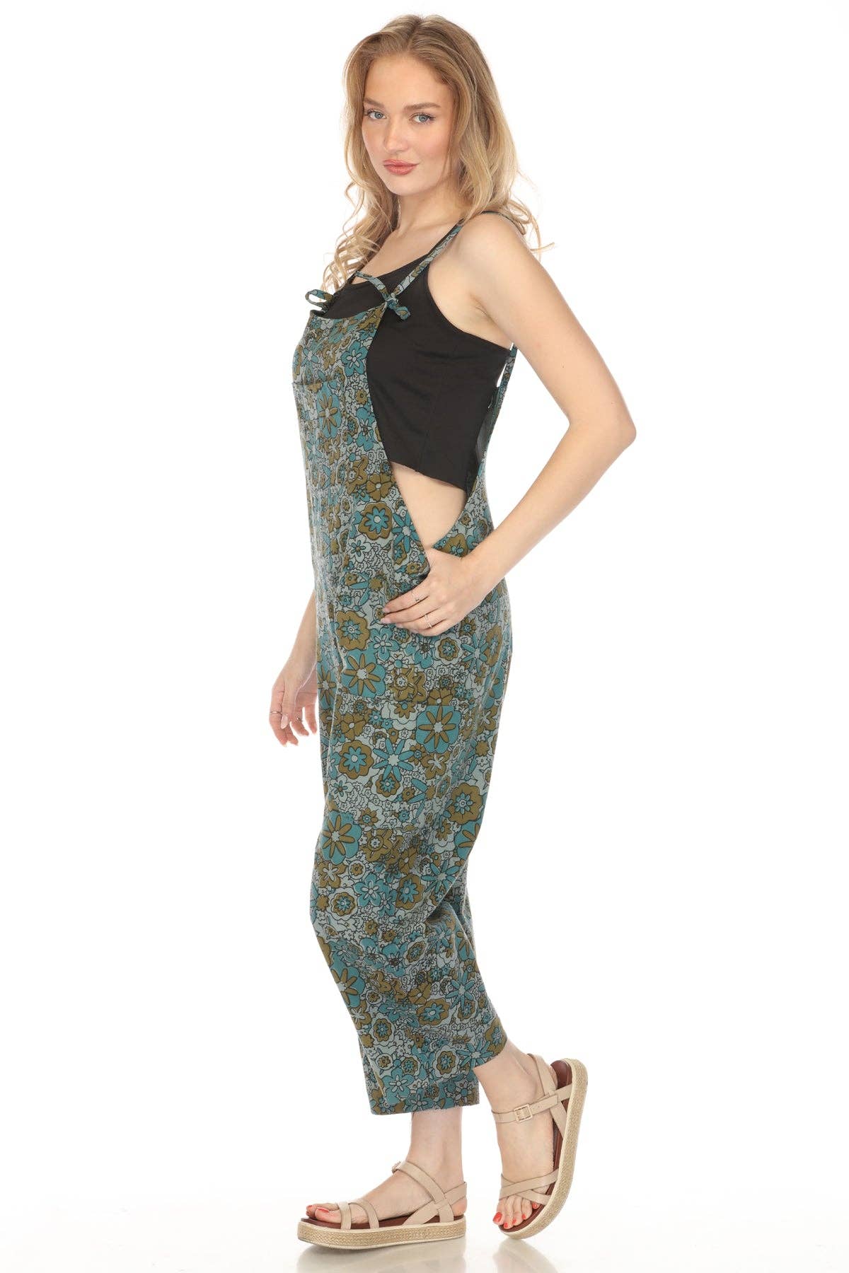Flower Power Oversized Overalls