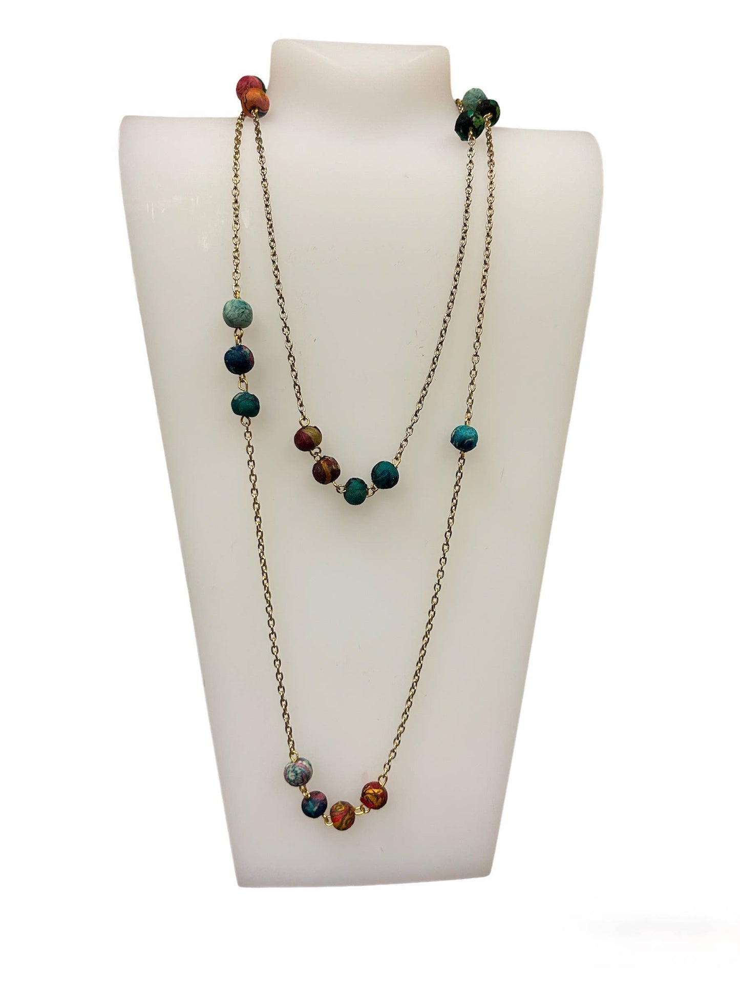 Necklace - Delicate Silk Beads